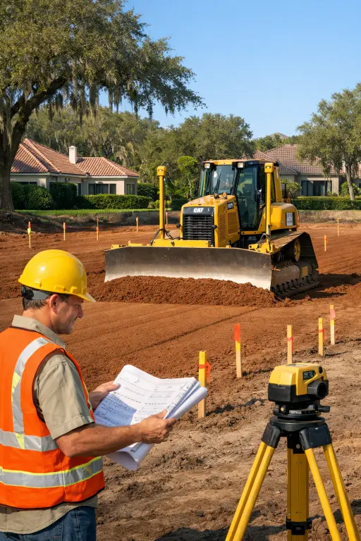 grading services jacksonville fl residential
build pad ponte vedra contractor trimble gps
accuracy finish grade within 0.1 feet engineer
spec cat d6n