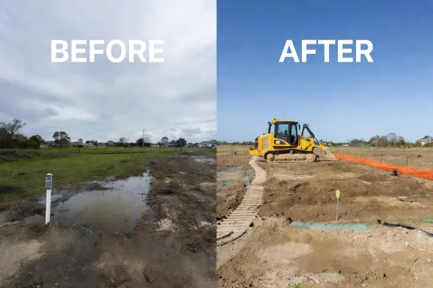 before after flood zone lot grading orange park clay county fl fema ae zone drainage grade fill elevation above base flood elevation elevation certificate